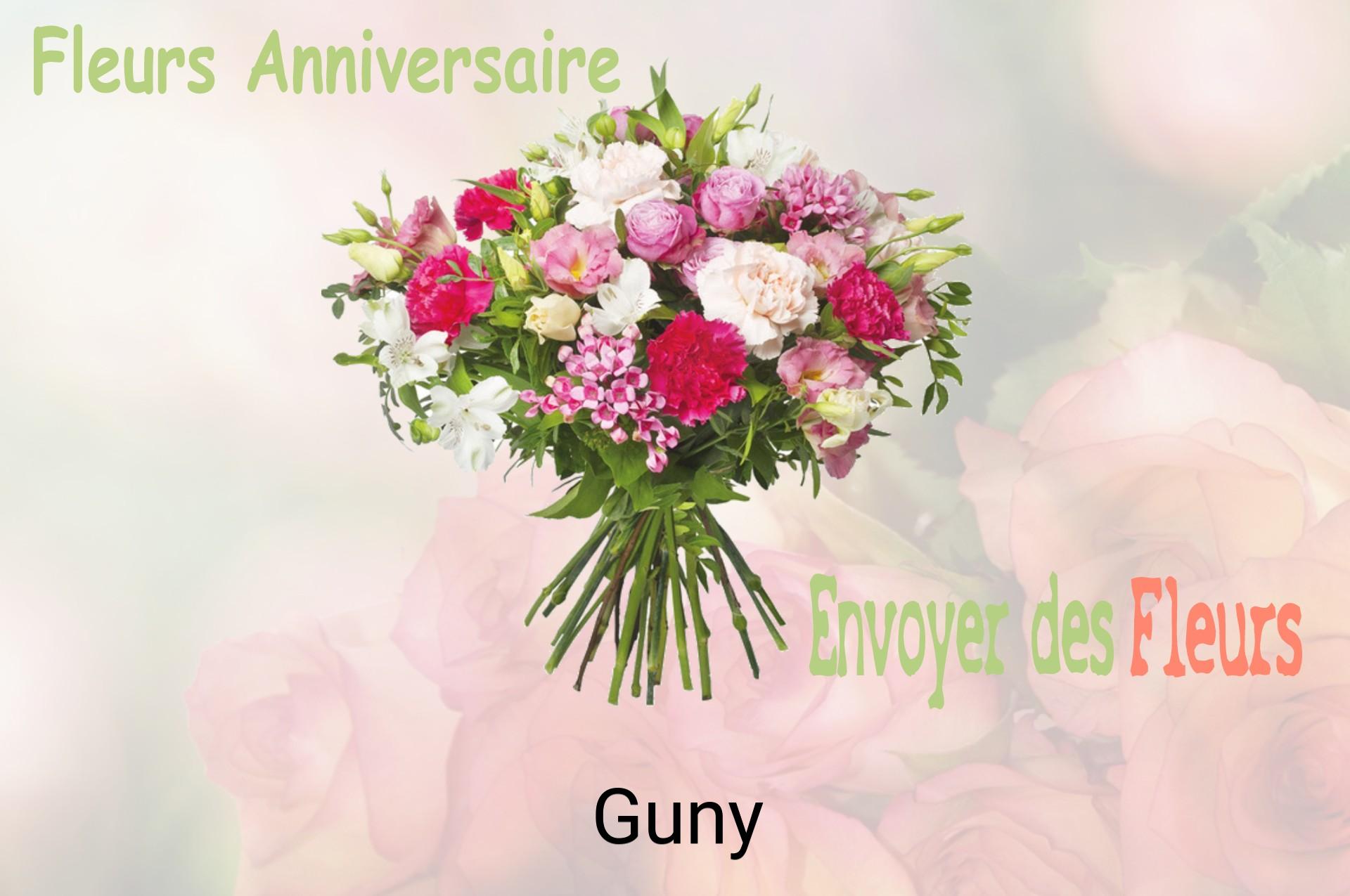 Bouquet de fleurs d’anniversaire livré à Guny